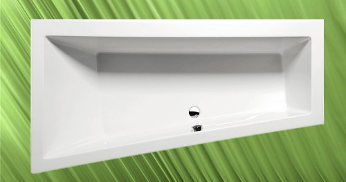 Badewanne ANDRA 180x90cm Ausführung Links mit Wannenfüssen