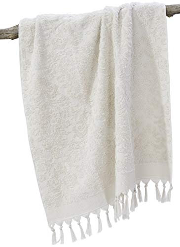 done. Provence Ornaments Frottierserie in 4 Farben Handtuch (50 cm x 100 cm, Creme weiß)