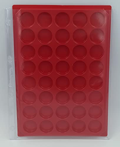 Générique 50 Box/collecteurs/Plateaux Plastique pour Rangement Capsules Champagne / 40 Cases Rondes sans Couvercle + Feuilles A4 Transparentes