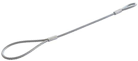 Cable Remorque en Acier 40 cm x 5 mm - Câble de Sécurité pour Remorques Légères Non Freinées jusqu'à 750 kg - Parfaitement Adapté à la Boule de l'attelage de Voiture