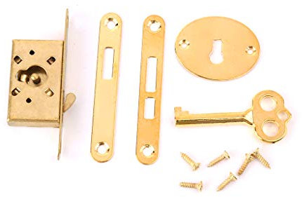 ATATMOUNT Cerradura de cajón Vintage con Llave Caja pequeña Antigua Cerraduras de Puerta de gabinete Herrajes para Muebles