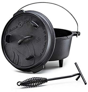 Dutch Oven 4.5, gusseiserner Feuertopf mit 3,6 Liter Fassungsvermögen