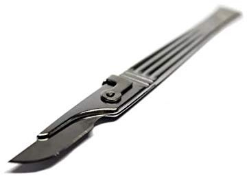 Holzbackofen-Welt Bäcker Skalpell Baguette Messer, Teigmesser, Schneidemesser Wechselklingensystem Set Nr. 4 mit 6 x Klinge 26