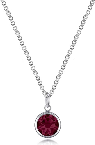 Philip Jones Red Crystal Necklace Created with Zircondia® Crystals