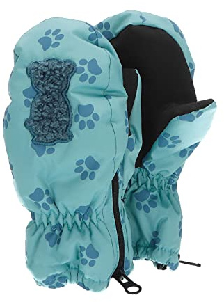 Sterntaler Baby Unisex Kinder Fäustel Bär Tatzen Handschuh - Baby Fäustlinge - wasserdicht aus Funktionsmaterial mit Print - marine
