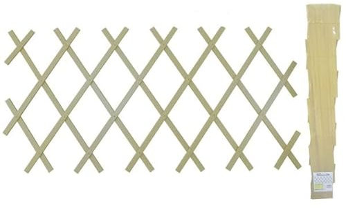 OISE ART STORE Trade Shop Treillis en osier bambou 100 x 200 cm extensible beige plantes grimpantes