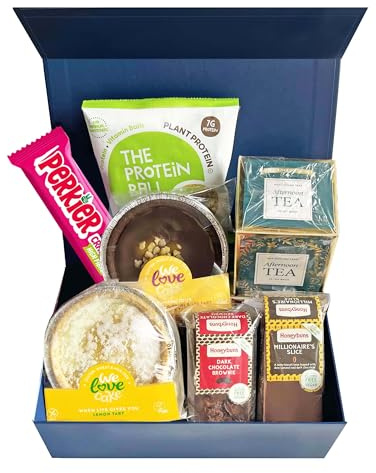 Vegan & Gluten Free Hamper – Afternoon Tea Selection with Cakes, Tarts, Chocolate Treats & Tea – Free From Sweet Treats