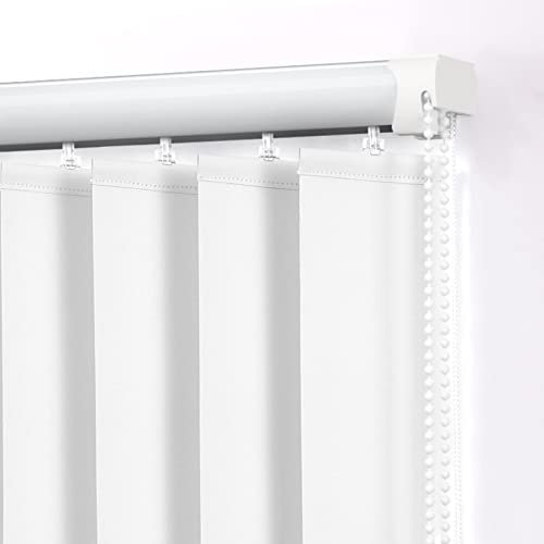 LLPEIJIE026 Verdunkelungslamellen Vertikaljalousie 90 mm Lamellenvorhang,UV-Schutz Vertikale Jalousien,Sichtschutz Sonnenschutz Gardinen,Schiebevorhang,für Zuhause Büro,Anpassbar (W80xH150cm(32x59in)