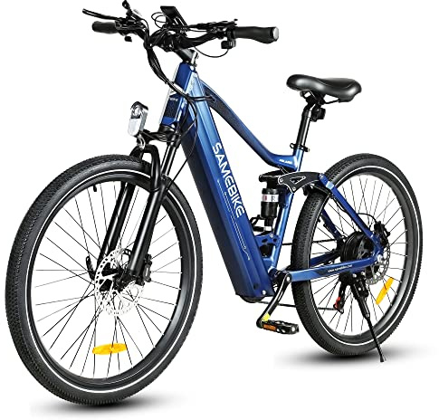 SAMEBIKE Bicicleta Eléctrica 26 Pulgadas 48V14Ah Batería Extraíble, Alcance Máximo 55-110km, 7 Velocidades, E-Bike Ciudad/Montaña Para Hombres y Mujeres