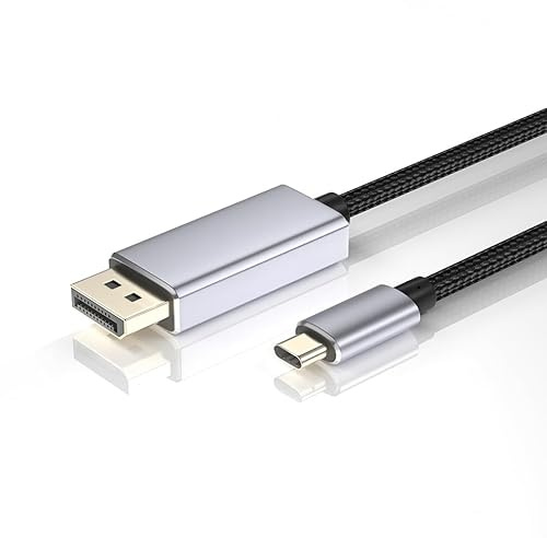 BolAAzuL USB C auf Displayport Kabel 1m, 8K@60Hz 4K@144Hz Thunderbolt 3 USB 3.1 Typ C zu DP 1.4 Video Adapter Kabel geflochtener für MA CBOOD Pro/Air, IM AC, IP AD Pro 2020, XP S, Galaxy S20