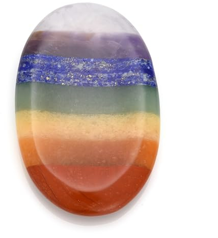 JSDDE Chakra Sorgensteine Edelstein Daumenstein Handschmeichler Dekompression Taschensteine für Reiki Heilung Energietherapie Meditations