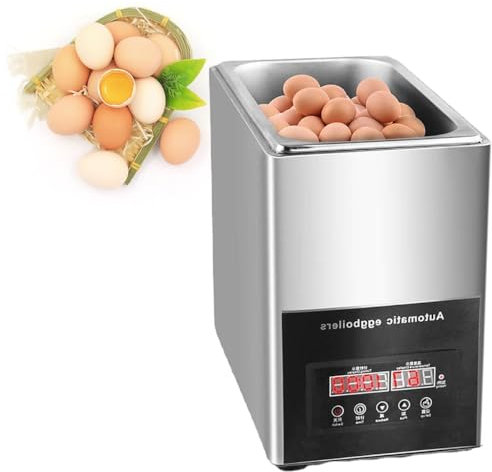 ALSUP 800W Hervidor de Huevos Eléctrico Inteligente,Hervidor de Huevos Comercial,Temporizador 0~99 Minutos 50pcs 9l Gran Capacidad Cocedor de Huevos Automático,220v