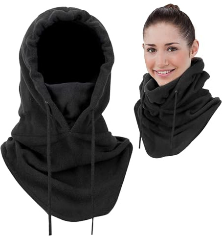 Palwin Balaclava, Sturmhaube Winter Gesichtsmaske, Balaclava Skimaske, Winddichte Skimaske, Motorradmask, Fahrradmaske zum Radfahren Ski Winter Wärmend für Ski Unisex Damen Herren Schwarz