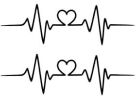 Heartbeat Juice Plant Ink Waterproof Semi-Permanent And Lasting 2 Weeks Personalized Ecg Temporary Tattoo Sticker For Men And Women Collarbone Wrist