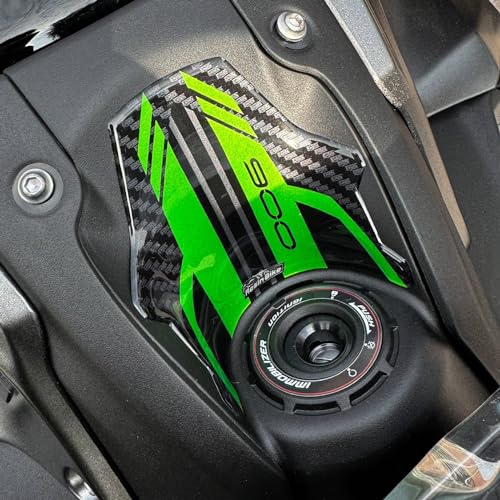 Resin Bike Adhesivos de Moto Compatibles con Kawasaki Z900 2023-2024. Protecciones Zona de la Llave de Choques y Arañazos de Moto. Adhesivo 3D Resinado - Made in Italy