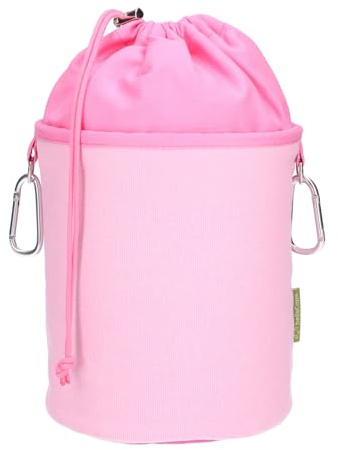 trendfinding Wäscheklammerbeutel aus Canvas Stoff mit 2 Karabinerhaken für 200 Wäscheklammern, extra groß und stabil, Rosa Pink