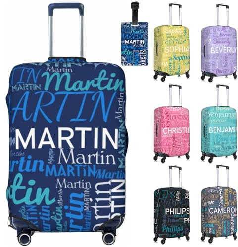 Personalisierte Gepäckabdeckung, Individuelle Kofferabdeckung mit Gesichtsfoto Bedruckt, Personalisierte Kofferhülle mit Foto/Text/Name/Logo, Doppelseitig Designs, FüR Reisen, Den TäGlichen Gebrauch