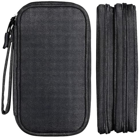 Esshogo Organizzatore Cavi, Custodia da Viaggio Accessori Elettronici Borsa, Borsa Universale Organizer Cavi Portatile per USB, Schede SD, Caricabatterie, Hard Disk