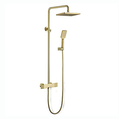 WYRMB Système de Douche avec pommeau de Douche, Ensemble de Douche combiné, Ensemble de Robinet de Douche à Montage Mural, Ensemble de Douche combiné à Double poignée avec Douc