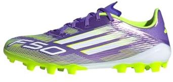 Adidas Unisex Adulto F50 League Artificial Ground Football Boots, Purple Rush/Cloud White/Lucid Lemon, 40 EU