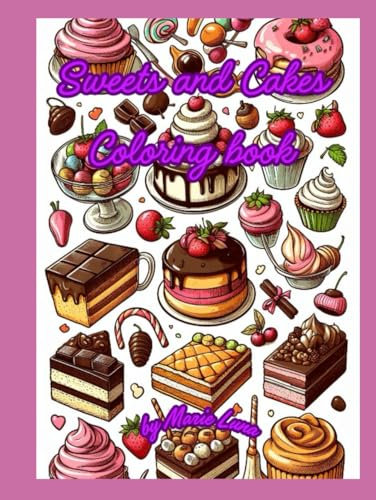 Sweets and Cakes coloring book