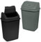 Daniel James 30 Litre Swing Bin - 30l Waste Recycling Bin with Swing Flip Top Lid - Durable Plastic Rubbish Bin for Kitchen, Bathroom, Bedroom & Office - Black Dustbin, 30 Litre
