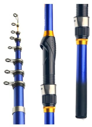 FZL02068LM Angelrute Teleskop Rock Angelrute Fly Carp Feeder Carbon Fiber 2,7 M 2,4 M 2,1 M 1,8 M 1,5 M Mini Reise Reel Sitz Angel(Blue,2.7m)