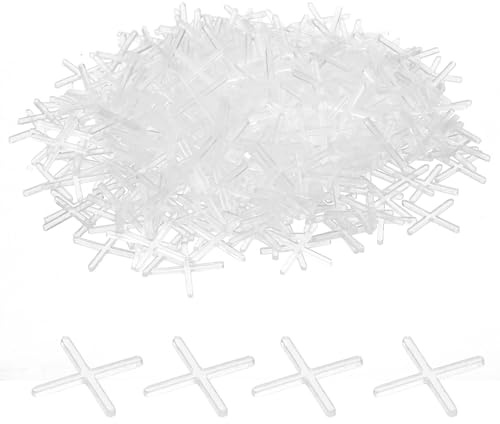 sourcing map Fliesen-Abstandshalter, 1,5 mm, Hartplastik, Kreuzfliesen, Nivellierer, Abstandshalter, Installation, Keramik, Abstandshalter für Wand, Boden, 100 Stück