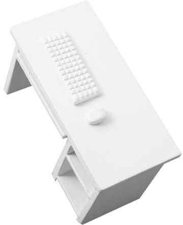 GLSTOY Miniature Computer Desk for Dollhouse 1:12 Scale Playset Furniture Realistic Design