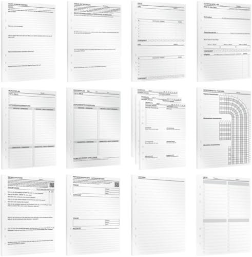 KOMPASS® Ringbuch A5 Nachfüllbar | Journaling-Set inkl. 304 Einlagen | Dankbarkeits-Tagebuch, Tagesplaner für mehr Achtsamkeit & Fokus | Bullet Journal Ringordner A5 Binder, To Do Planer, Notizbuch