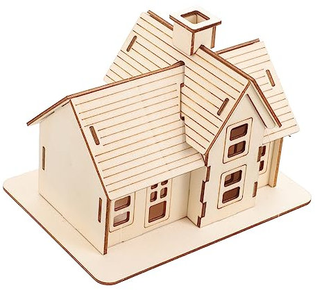 DECHOUS Holzpuzzle Haus Modell DIY Bausatz Für Erwachsene Kreatives Assembly Wooden House Puzzle Leichte Langlebige Holzbausatz Dekoratives Puzzle Für Büro Und Zuhause