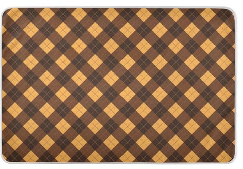 Extra große, wiederverwendbare Bettunterlagen, hochsaugfähig, rutschfest, für Babys, Jungen, Mädchen, 132,1 x 86,4 cm, Gelb / Braun