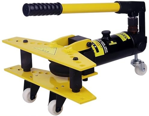 Piegatubi Idraulico da 6 Tonnellate, Piegatubi Manuale Pesante, con 6 Matrici, Fino a 90°, Corsa di Lavoro 150 Mm, per Tubi Metallici di Diametro 13-34 Mm, Costruzione di Tubazioni