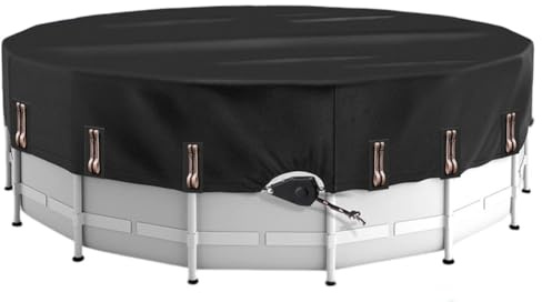 Round Pool Cover 10-18FT Swimming Pool Cover Protector with Solar Heating Technology for Above Ground Pools Hot Tubs Stock Tank Pools(10 feet)