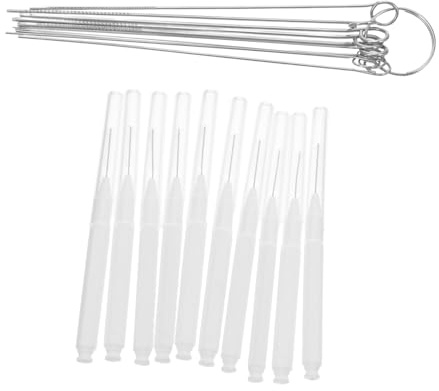 EPIGEIST 20pcs Shower Head Cleaner Brush with Stainless Steel Plastic Picks Clogging Tool for Small Hole Cleaning Fast Limescale Removal Suitable for Handheld and Fixed Showerheads
