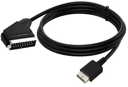 WATERBELINE Câble péritel RVB, câble péritel pour consoles PS1 2 3 180 cm vitesse rapide RVB transmission du son vidéo connexion TV