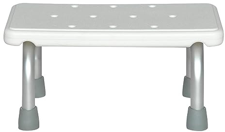 Banco de ducha para bañera con puntas de goma antideslizantes, taburete lavable de fácil instalación, asiento de baño de 16.1 x 8.6 x 7.4 pulgadas, para ancianos y personas mayores
