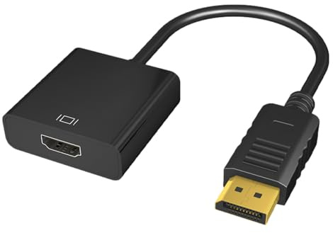 Genérico Adaptador a HD - Convertidor a 1080P, Cable de conexión Estable | Cable para Monitor, televisión, proyector, computadora, portátil, Pantalla de Cine en casa