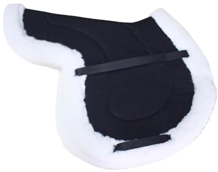 Perfeclan Almohadilla para Silla de Montar de, Almohadilla para Silla de Montar a Pelo, Antideslizante, Gruesa, Cómoda, Forro Suave, Alfombrilla para Monta, Negro