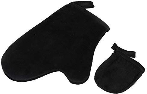 Jelquix Guanto Abbronzante Guanto Autoabbronzante Morbido Strumento di Applicazione per Uso in Spiaggia Realizzato in PE di qualità e Spugna Nero/Marrone 8,1x6,5 Pollici (BLACK)