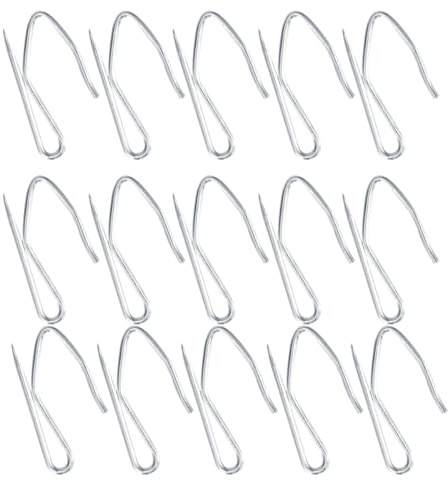 SHINEOFI Lot de 120 Crochets de S en Acier Inoxydable Plaqué Argenté pour Rideaux, Accessoires Salle de Bain, Glissement Silencieux, Adaptés Suspendre Vestiaire et Cabine D'essayage