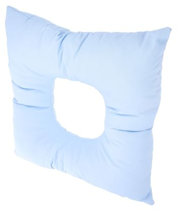 HINTRMENT Cuscino per Massaggio Buco Riutilizzabile in Epe Blu, Cuscino per Viso da Massaggio Confortevole Supporto Faccia in Giù per Spa e Negozi di Bellezza