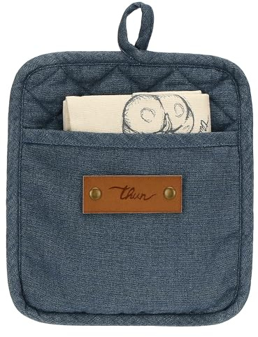 THUN - Set presina e canovaccio pizza Acqua e Farina - Tessuto,presina/Topflappen/potholder 19,5x22,5 cm; canovaccio/Geschirrtuch/tea towel 40x60 cm