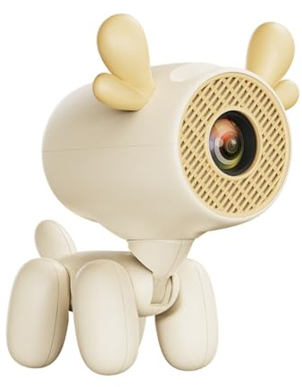 Ounfhtrttk Proiettore Mini Portatile LED Video Android 13.0 WiFi 6 Mirror per Video 720P 4K Cinema A Casa con Wi-Fi 6 per Esterni e Camping, Spina EU