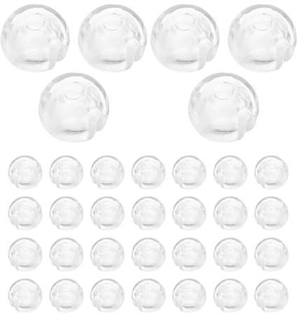 Toyvian Topes de Cadena Cuentas Ciegas Transparentes 40 Piezas, Fijador Vertical para Persianas y Cortinas, Accesorio para Reparación de Cortinas, Uso en Sala, Baño y Cocina