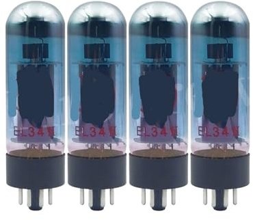 EL34 blu EL34II aggiornamento tubo EL34C 6CA7 5881 6P3P 6L6 HIFI pacchetto amplificatore valvolare audio(4pcs Matched Quad)