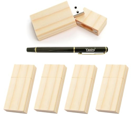 Yaxiny 5-Pack 2GB USB Flash Drive Ahorn Holz 2.0 USB Flash Drive Memory Stick Datenspeicherung Pendrive Disk
