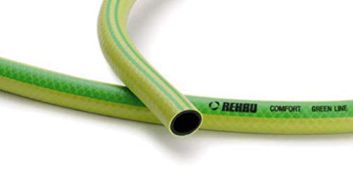 Rehau 50 m Gartenschlauch flexibel, Comfort Line, grün, Durchmesser: 13 mm (½ Zoll), Wasserschlauch druckfest, stabiler Schlauch für Garten, Bewässerungsschlauch 1/2 Zoll, grün-gelb, 18481 6
