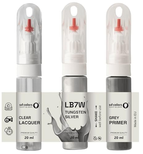 SD COLORS Ausbesserungslack LB7W B7W / B7W, 20 ML, mit Pinsel, zum Ausbessern von Kratzern (Farbe + Grundierung + Lack)