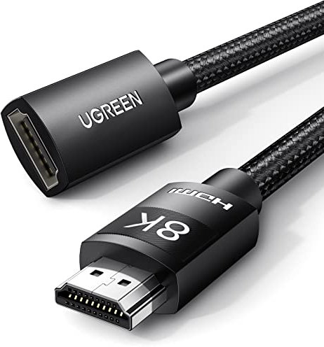 UGREEN Cavo Prolunga HDMI 2.1 8K 60Hz Maschio a Femmina ad Alta Velocità Compatibile con Mac mini M4 Pro PS5 PS4 Xbox One X PC HDTV, 0.5M